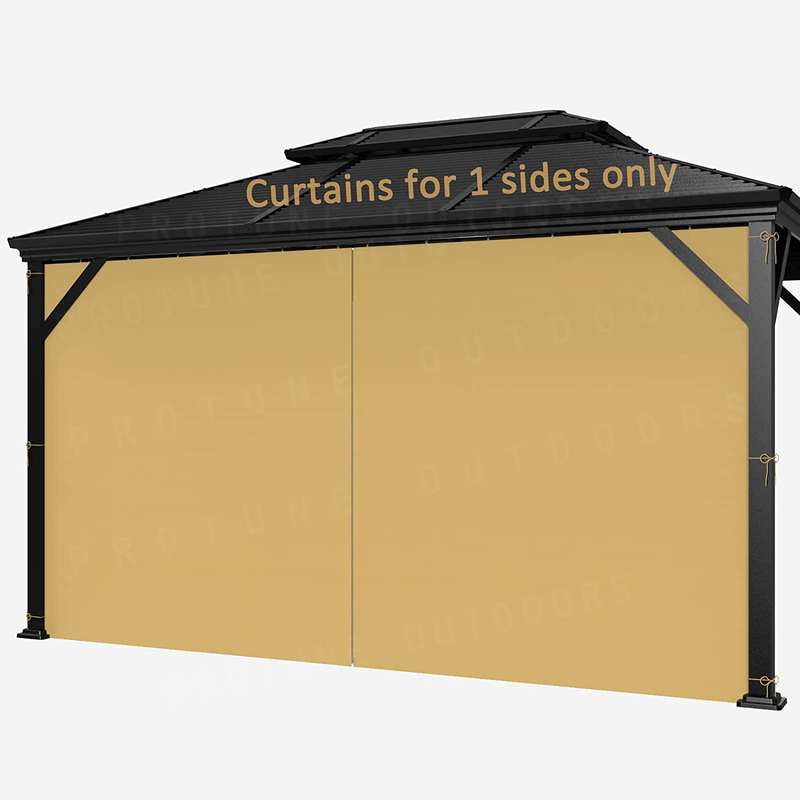 10' X 12' Gazebo Universal Privacy Curtains - Canopy Side Wall Privacy Panel wit