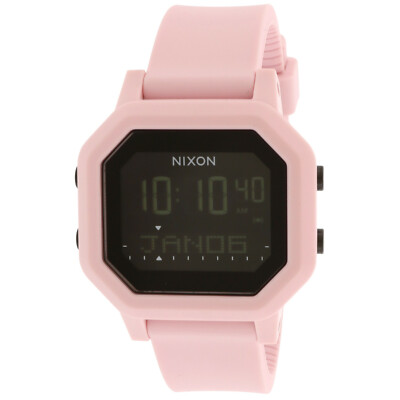 Nixon Siren Silicone Pale Pink Digital High/Low Tide Ladies Watch A1210-3154