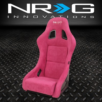 КОВШЕОБРАЗНОЕ ГОНОЧНОЕ СИДЕНЬЕ NRG PRISMA VEGAN ИЗ МИКРОВОЛОКНА FUSHIA DESIGN FRP С ФИКСИРОВАННОЙ СПИНКОЙ