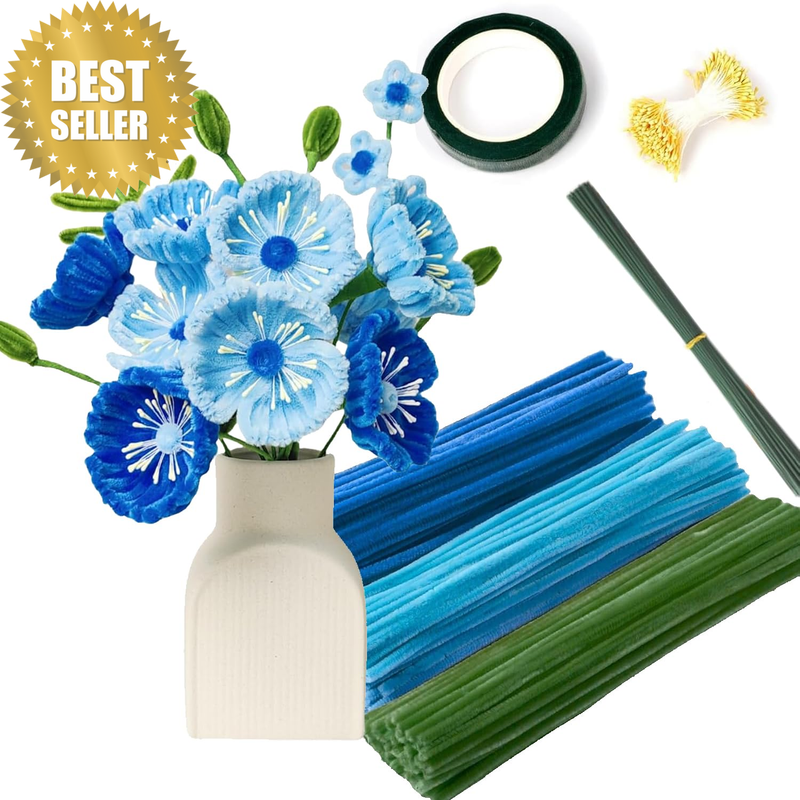 300 Pcs Pipe Cleaners Craft, 3 Colors Pipe Cleaners Bulk, Chenille Stems for DIY