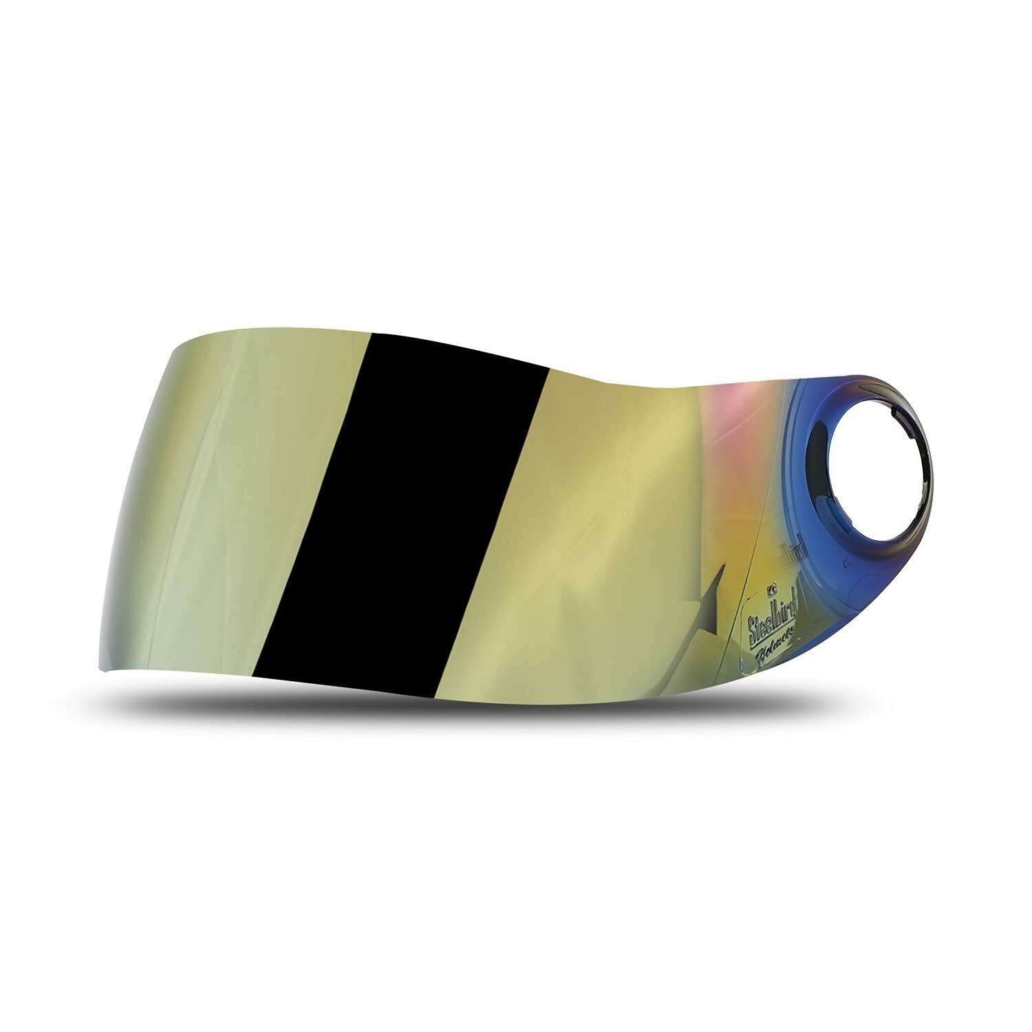 Helmet Visor Chrome Gold Visor For Steelbird SBH-17 Model Helmets 