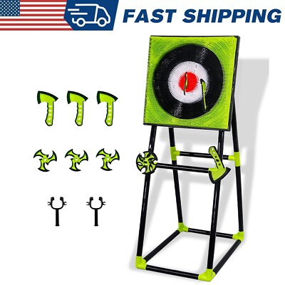 axe throwing game for backyard-Deluxe  Frame Axe Throw Target Game Set