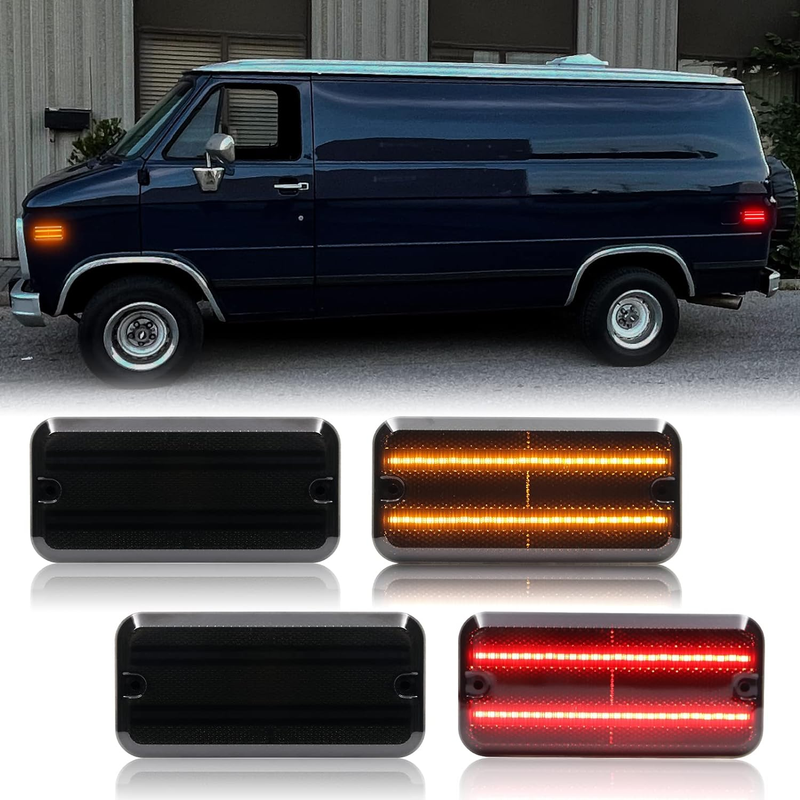 LED Side Marker Lights for 1985-1995 G10 G20 G1500 G2500 Van 1985-1996 G3500 G30