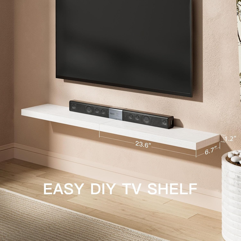 Floating Shelves Large, 24 x 7 Inch Wall Shelves for Bathroom, Bedroom, Kitchen,