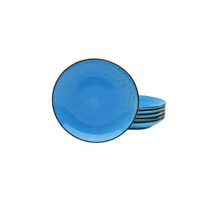 CreaTable 22062 Nature Collection Dessertteller 21 cm, blau (6er Pack)