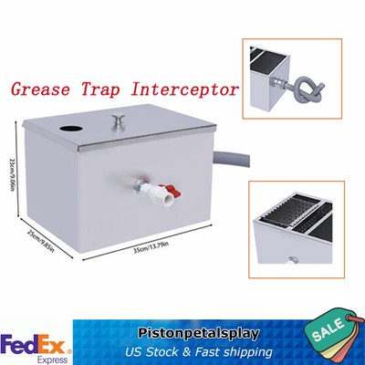 Commercial Grease Interceptor Grease Trap Stainless Under Sink Grease Trap US