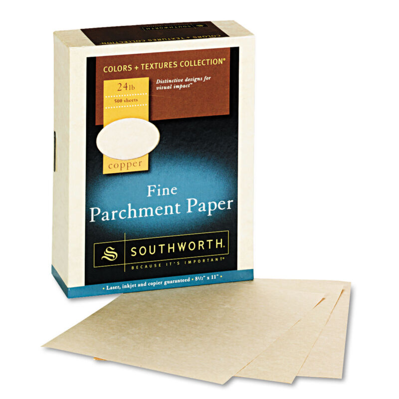 Southworth Parchment Specialty Paper Copper 24 lb. 8 1/2 x 11 500/Box 894C