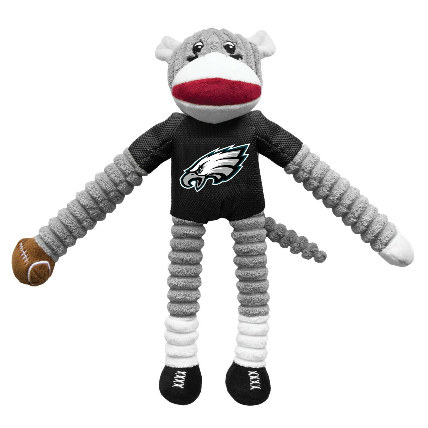PHILADELPHIA EAGLES NFL Littlearth Sock Monkey Dog Pet Squeake...