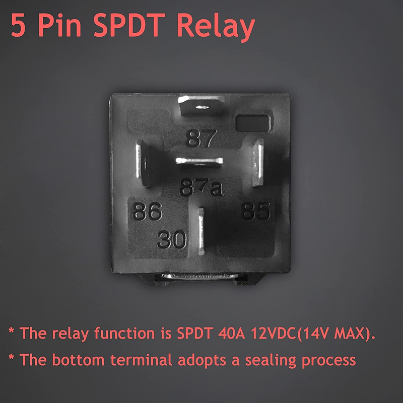 Automotive Relay Harness Set -  5 Pin 12V 30/40 AMP SPDT with Interlocking Relay