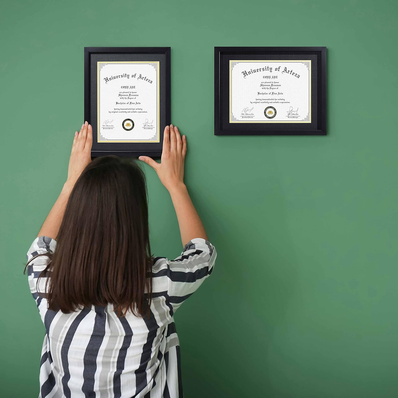 11x14 Diploma Frame Display Certificates 8.5 x 11 with Mat or 11 x 14 without Ma