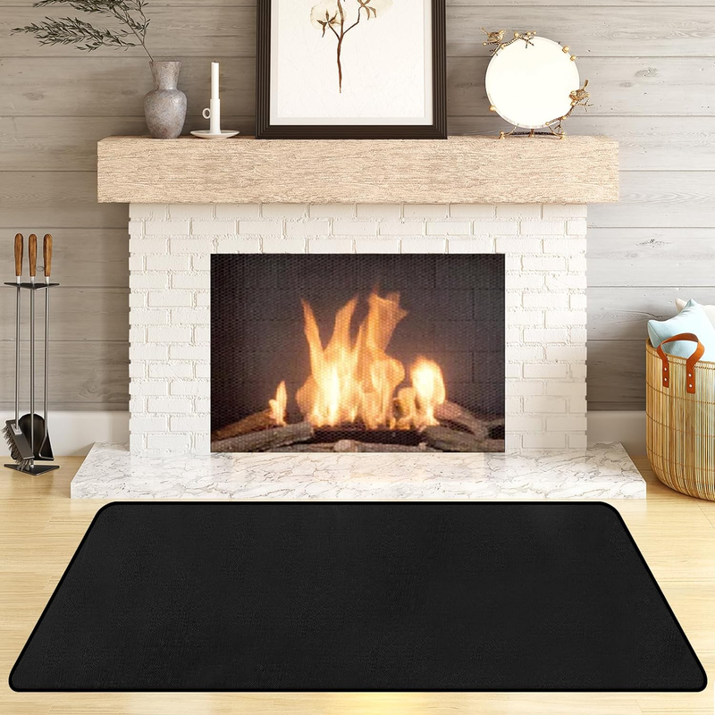 Fireproof Hearth Rugs, Fireplace Mat, Fire Resistant Rugs Put in Front of Wood S