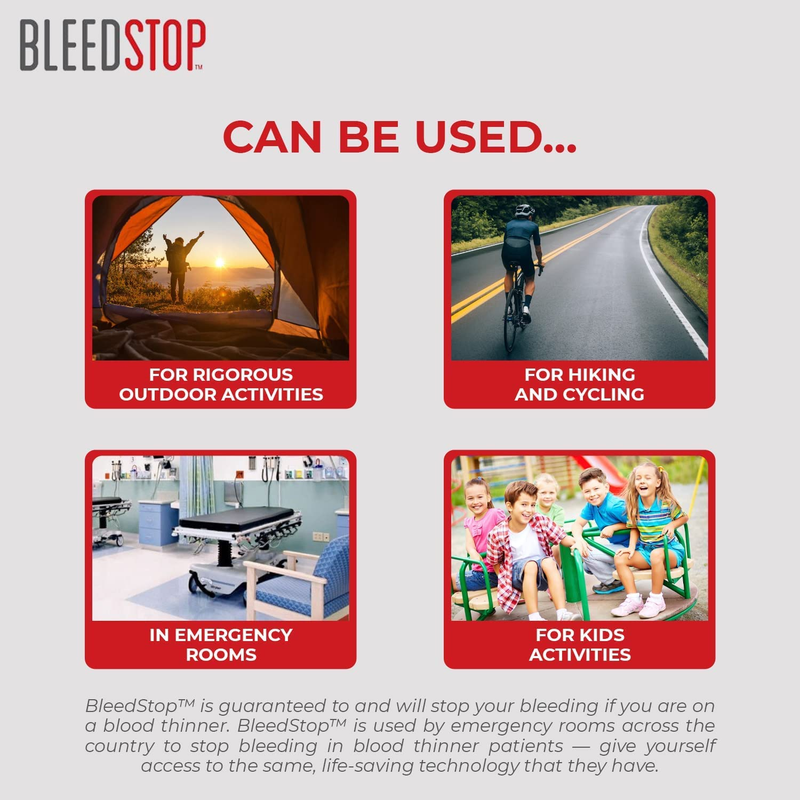 Bleedstop™ First Aid Powder for Blood Clotting, Trauma Kit, Blood Thinner Patien