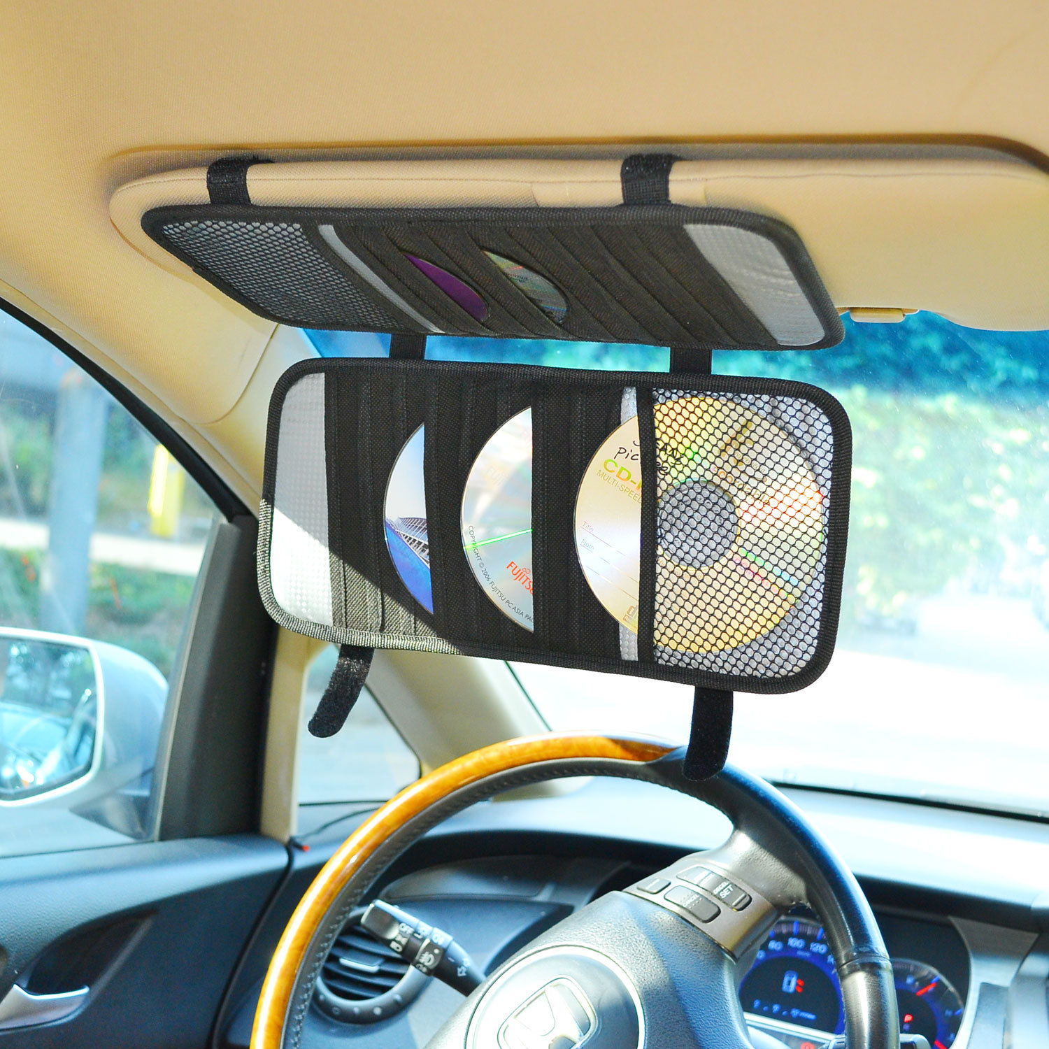 TFY Triplelayer 30 CD/DVD Disks Car Storage Holder ,Car Visor