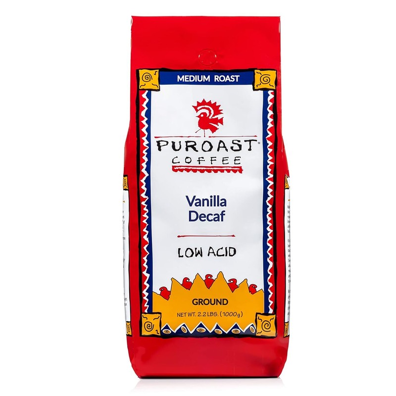 Puroast Low Acid Coffee Ground Organic French Roast, Dark Roast, Low Acid Coffee