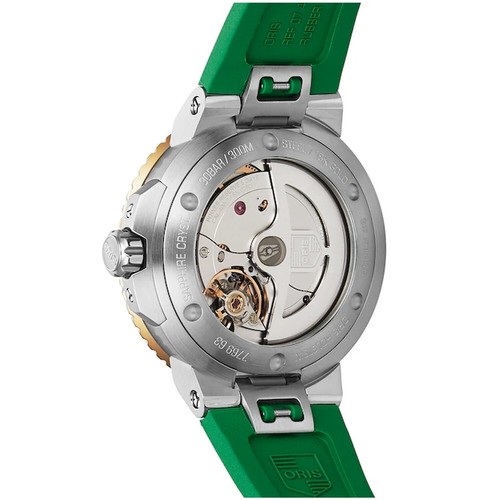 Pre-owned Oris 01 400 7769 6357-07 4 22 77fc Men's Aquis Date Green Dial Automatic Watch