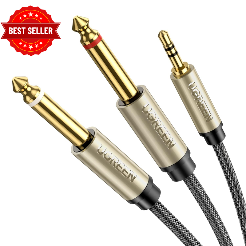 3.5 Mm (1/8") TRS to Dual 6.35 Mm (1/4") TS Y Cable, 2 M