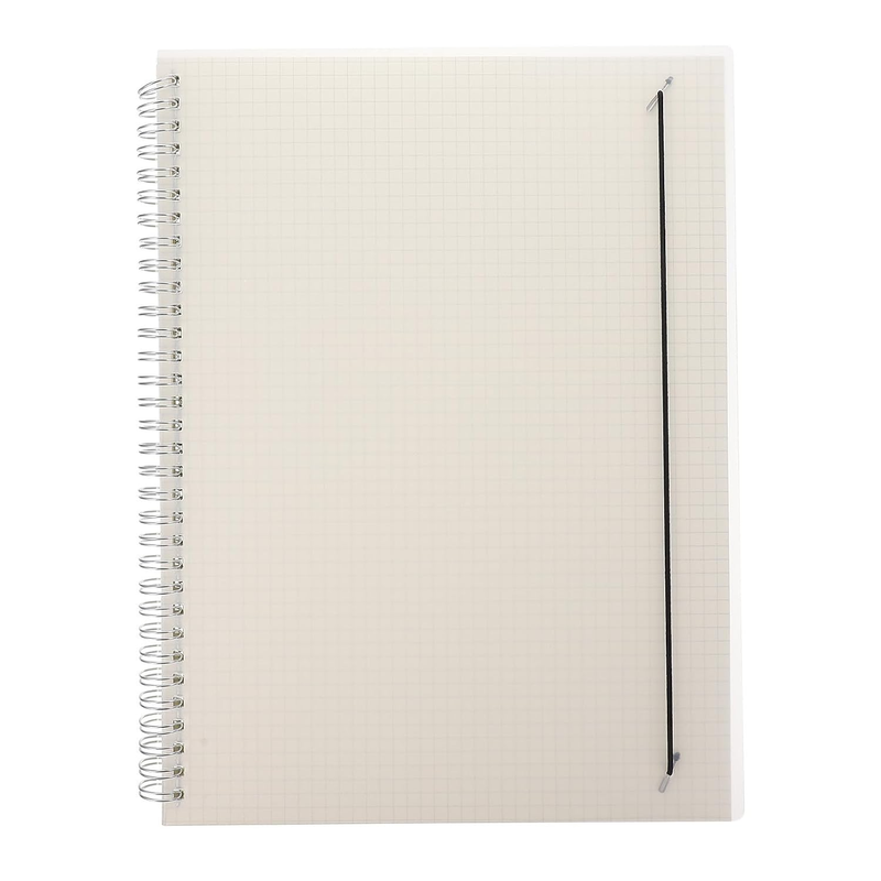 Abaodam A4 Grid Notebook, Spiral Bound Notebooks with Frosted Cover Notepad