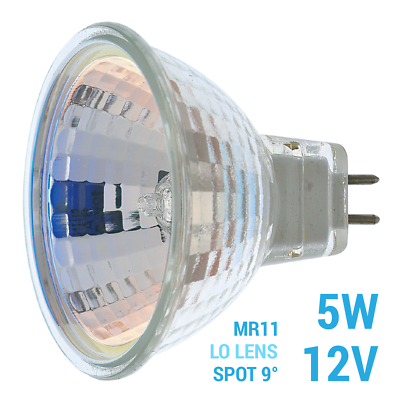 Satco S3194 5MR11 NSP Narrow Spot NO LENS COVER 5W 12V MR11 Bi-Pin 2-Pin GZ4 GU4