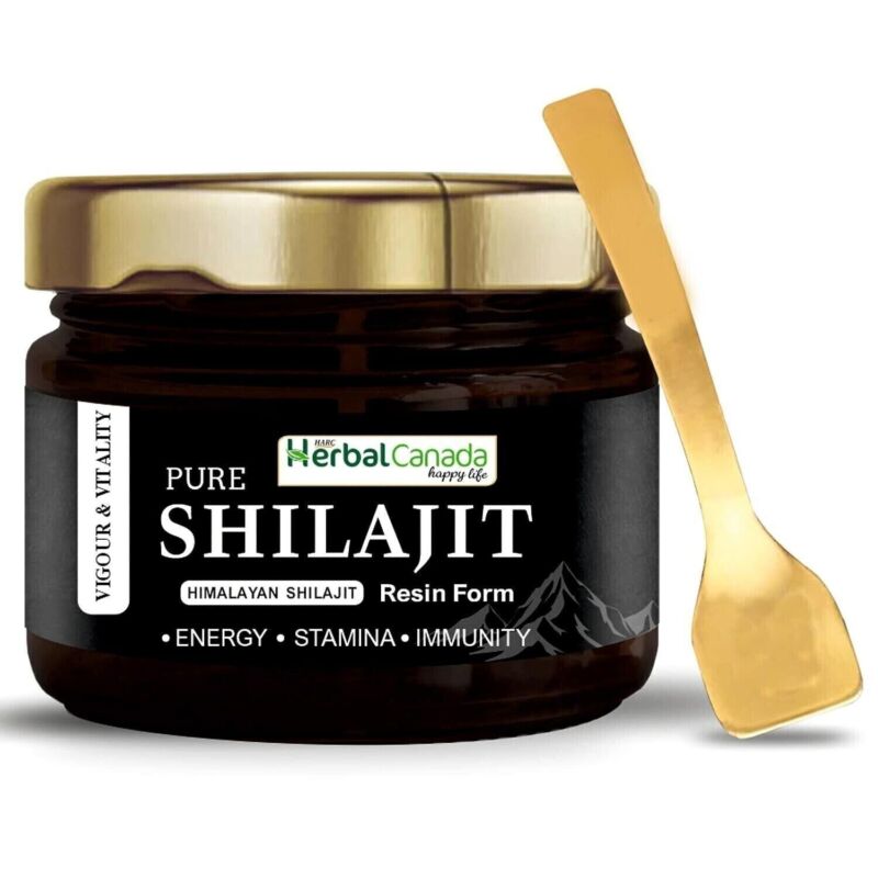 Pure 100% Himalayan Shilajit Resin Extremely Potent 20g Jar + Measuring Spoon