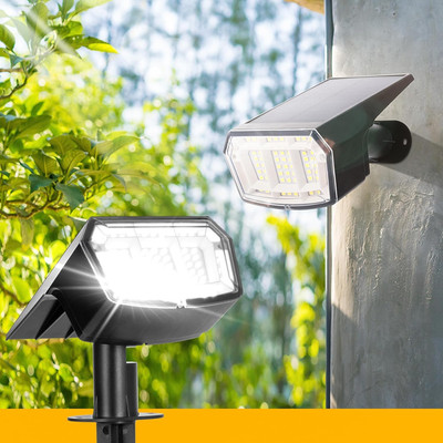 Solar Spot Light LED, 3 Lighting Modes 2-Pack Waterproof