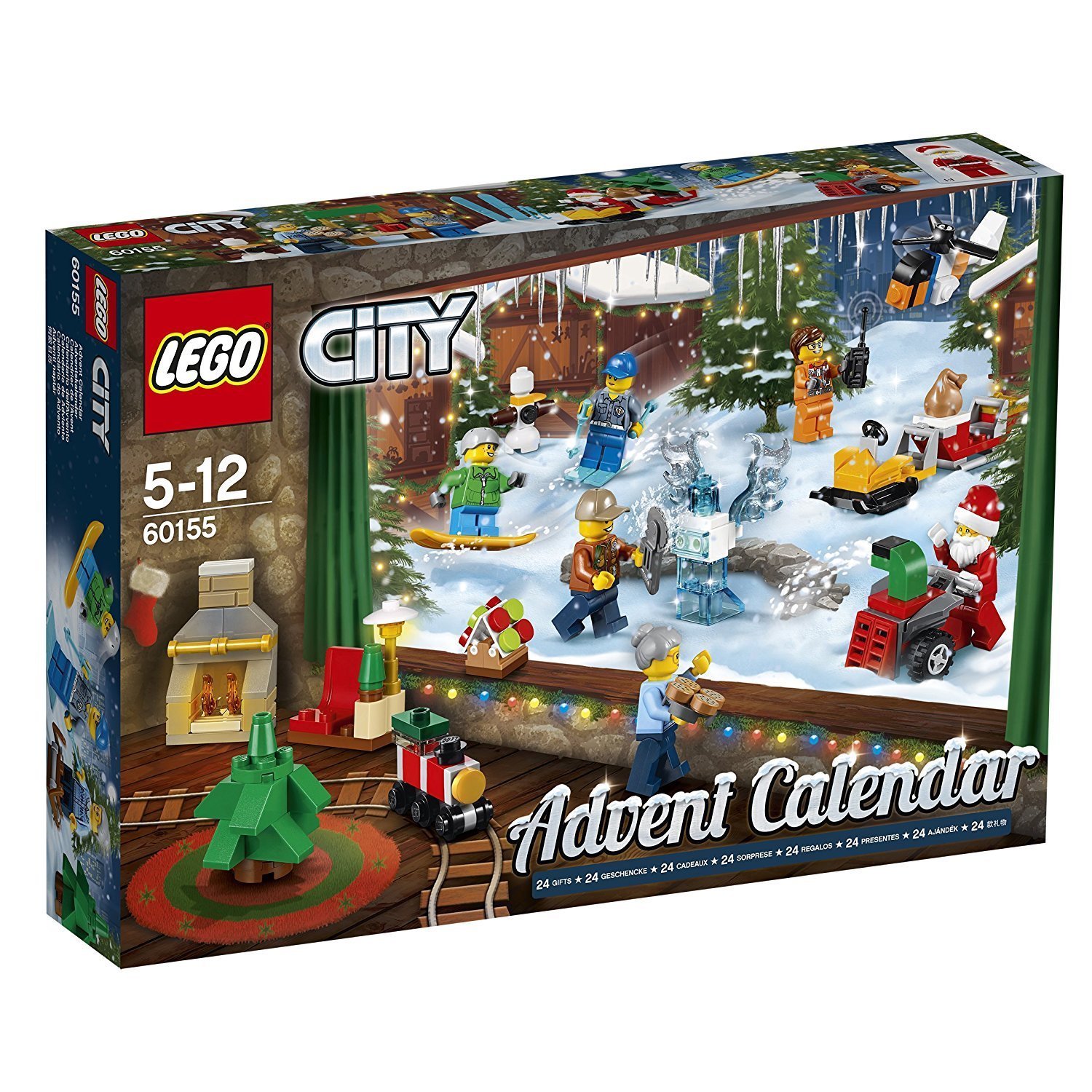 Lego City Advent Calendar #60155 (Retired) 2017 - 24 Gifts, Santa, Mini-Figs | eBay