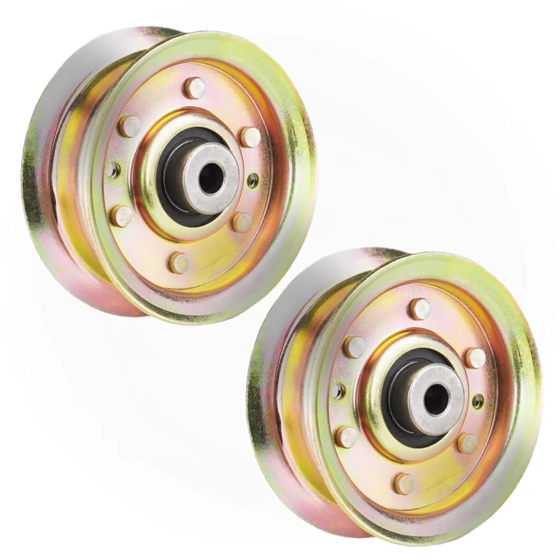 2 Pack Flat Idler Pulley 532173437 for Craftsman LT1000 LT2000 Mower 42 Deck