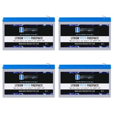 Mighty Max 12V 10AH Lithium Battery Compatible with Solo Backpack Sprayer -4Pack