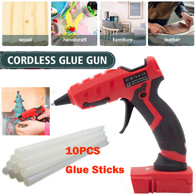 Hot Melt Glue Gun Kit W/10 Pcs Glue Sticks DIY & Arts For Milwaukee 18V Battery