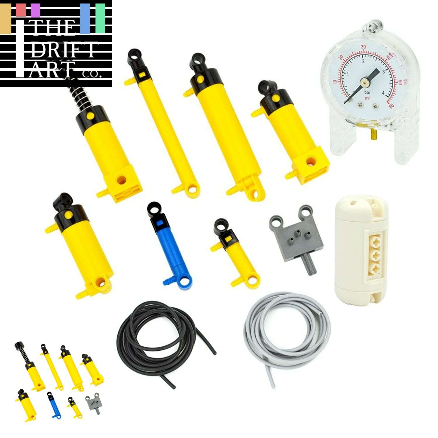 Technic Parts for Lego Kits Pneumatic pump Reinforced Car