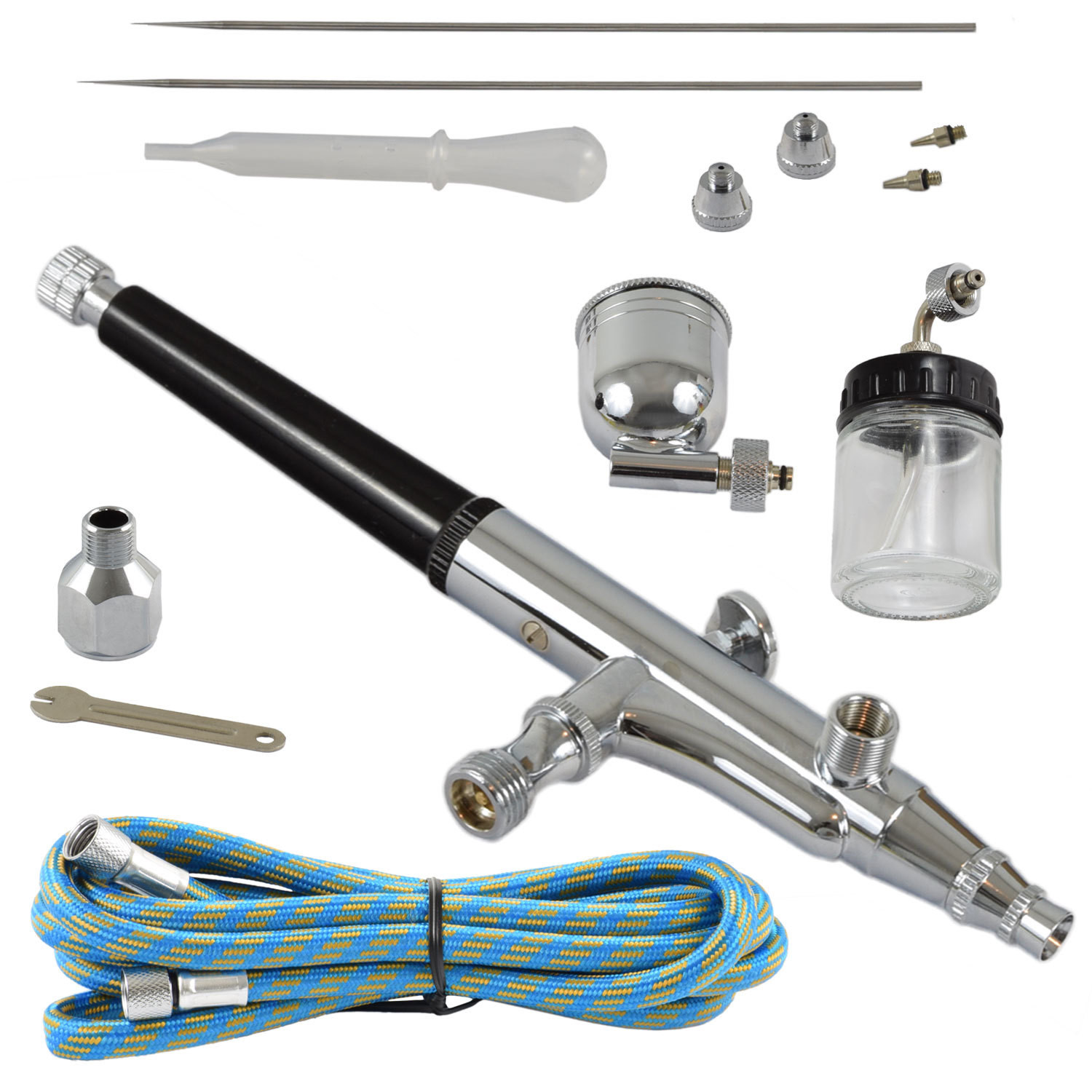 Airbrush Set Dual-Action Mit 3 Düsen - Für Modellbau, Malerei & Nagelkunst