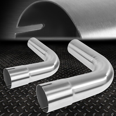 2шт 2,5-дюймовый Наружный диаметр Изготовленной на заказ 90-градусной оправки из нержавеющей Стали с изгибом выхлопной трубы