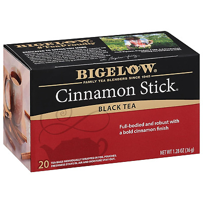 Cinnamon Stick Black Tea, Caffeinated, 20 Count (Pack of 6), 120 Total Tea Bags