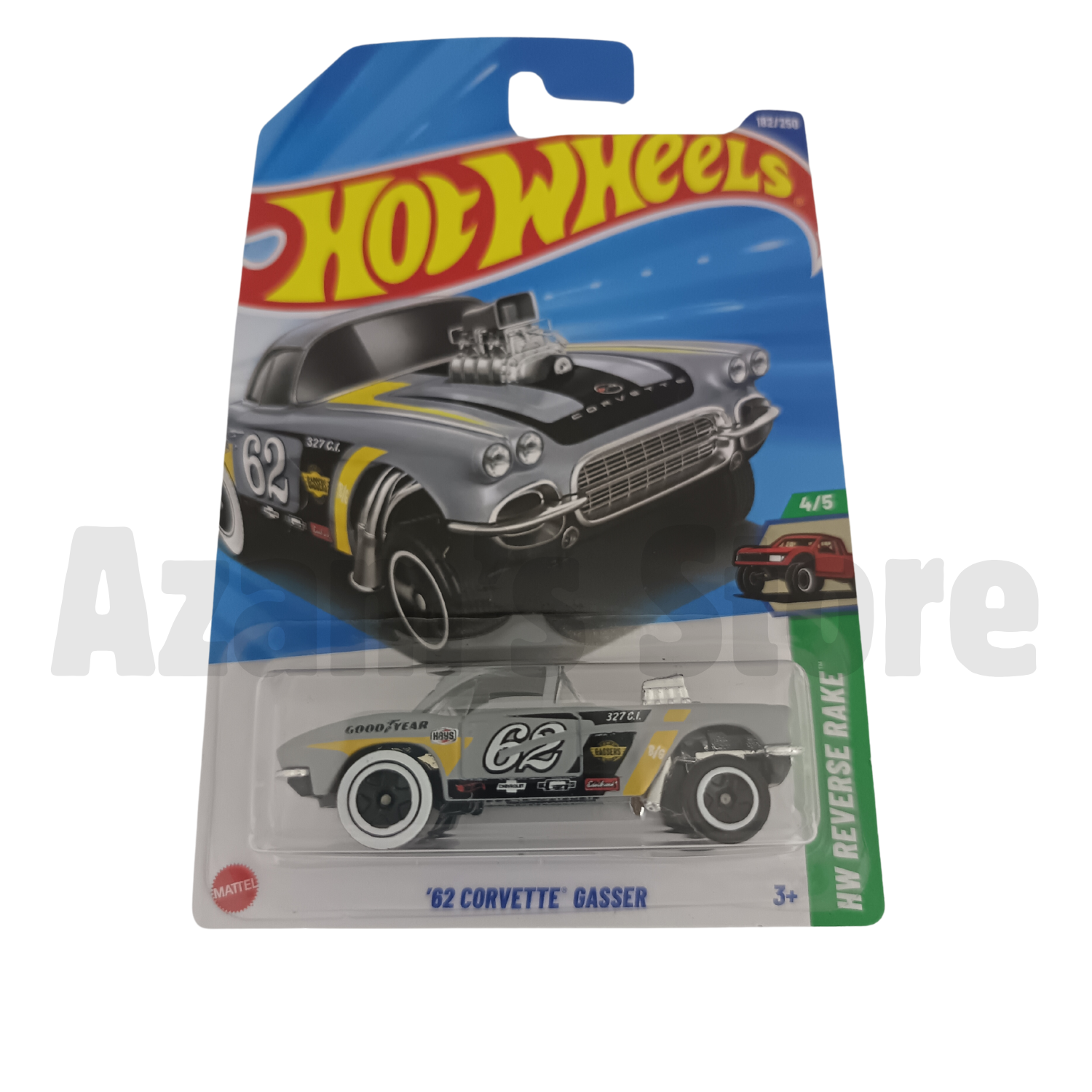 Hot Wheels 2025 Case J '62 CORVETTE GASSER HW Reverse Rake