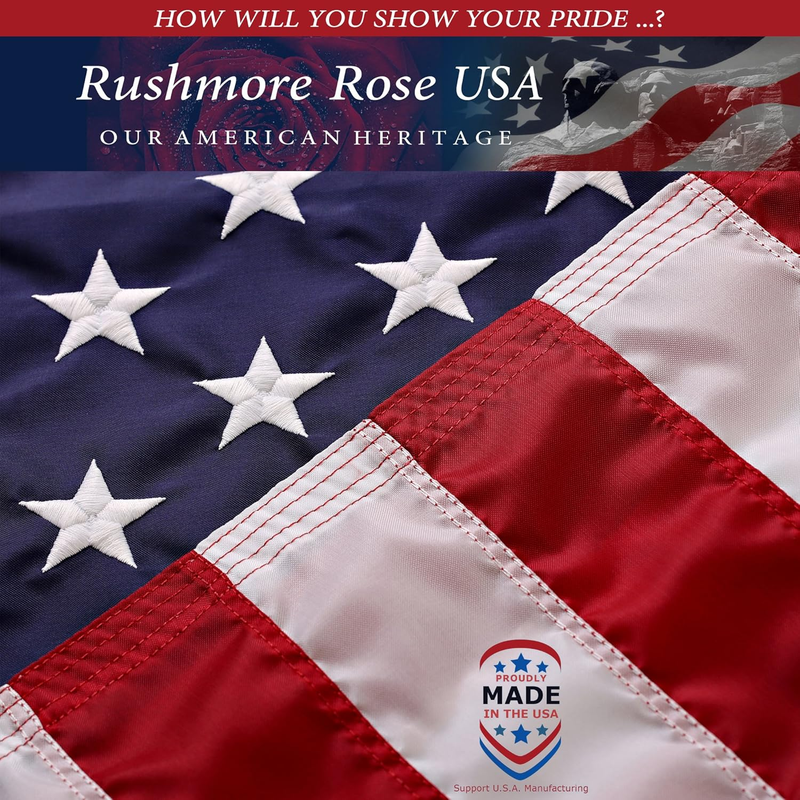2.5X4 American Flags for outside | American Flag Made in USA Heavy Duty American