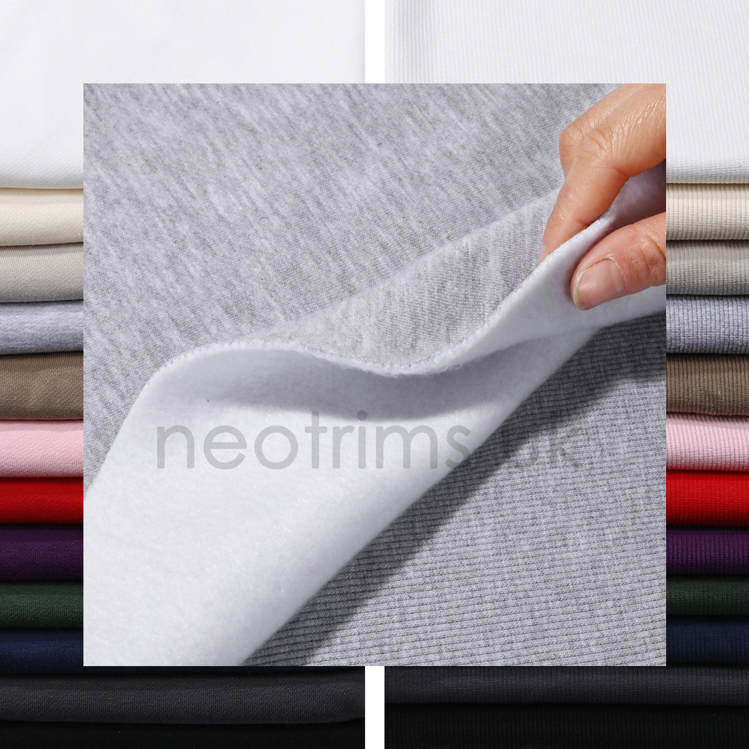 Heavy Sweatshirt Fabric Brushed Fleece 380gsm Cotton Luxury