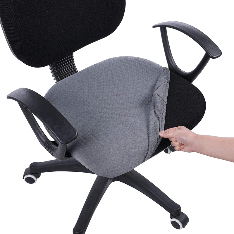 Stretch Jacquard Office Computer Chair Seat Covers, Removable Washable Anti-Dust
