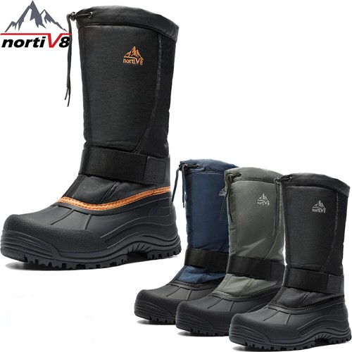 NORTIV 8 Men's Winter Snow Boots Waterproof Warm Thermolite Outdoor Hiking Boots