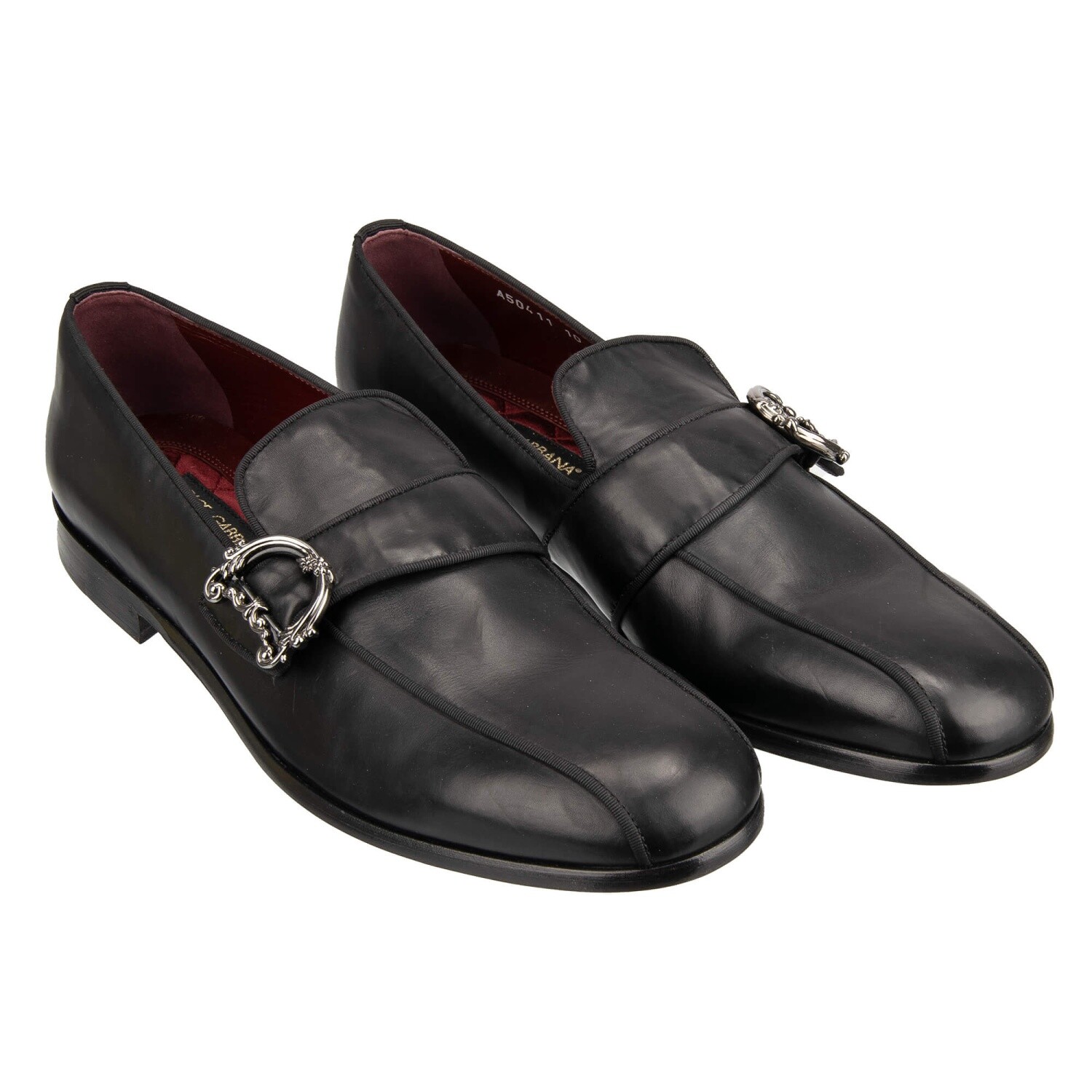 

DOLCE - GABBANA Туфли-лоферы с логотипом Baroque DG MILANO Черный 12501, Milano