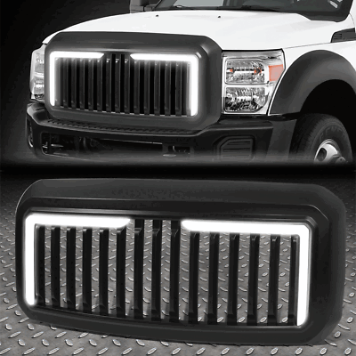 [Вертикальная планка] Для 11-16 Ford F250-F550 Super Duty Передняя решетка радиатора со светодиодной подсветкой DRL