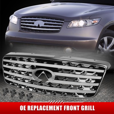 [Горизонтальная планка] Для передней решетки радиатора Infiniti 05 FX35 FX45 в стиле OE с прорезью для значка