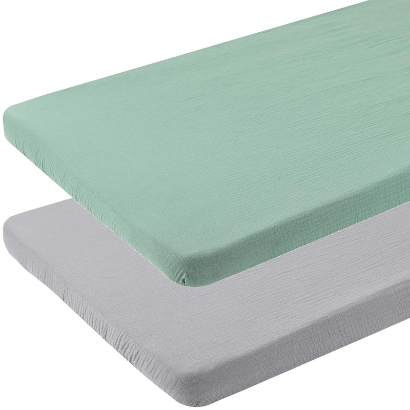 Muslin Pack and Play Sheets 30" X 43" Compatible with 4Moms 