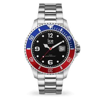 Мужские часы Ice Watch с кварцевым черным циферблатом и безелем pepsi 016547