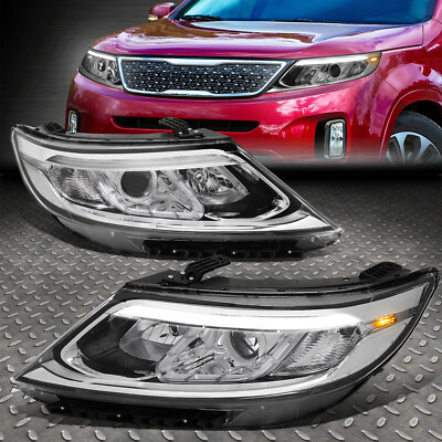 [3D LED DRL] ДЛЯ 14-15 ГОЛОВНЫХ ФАР ПРОЕКТОРА SORENTO EX SX CHROME/CLEAR