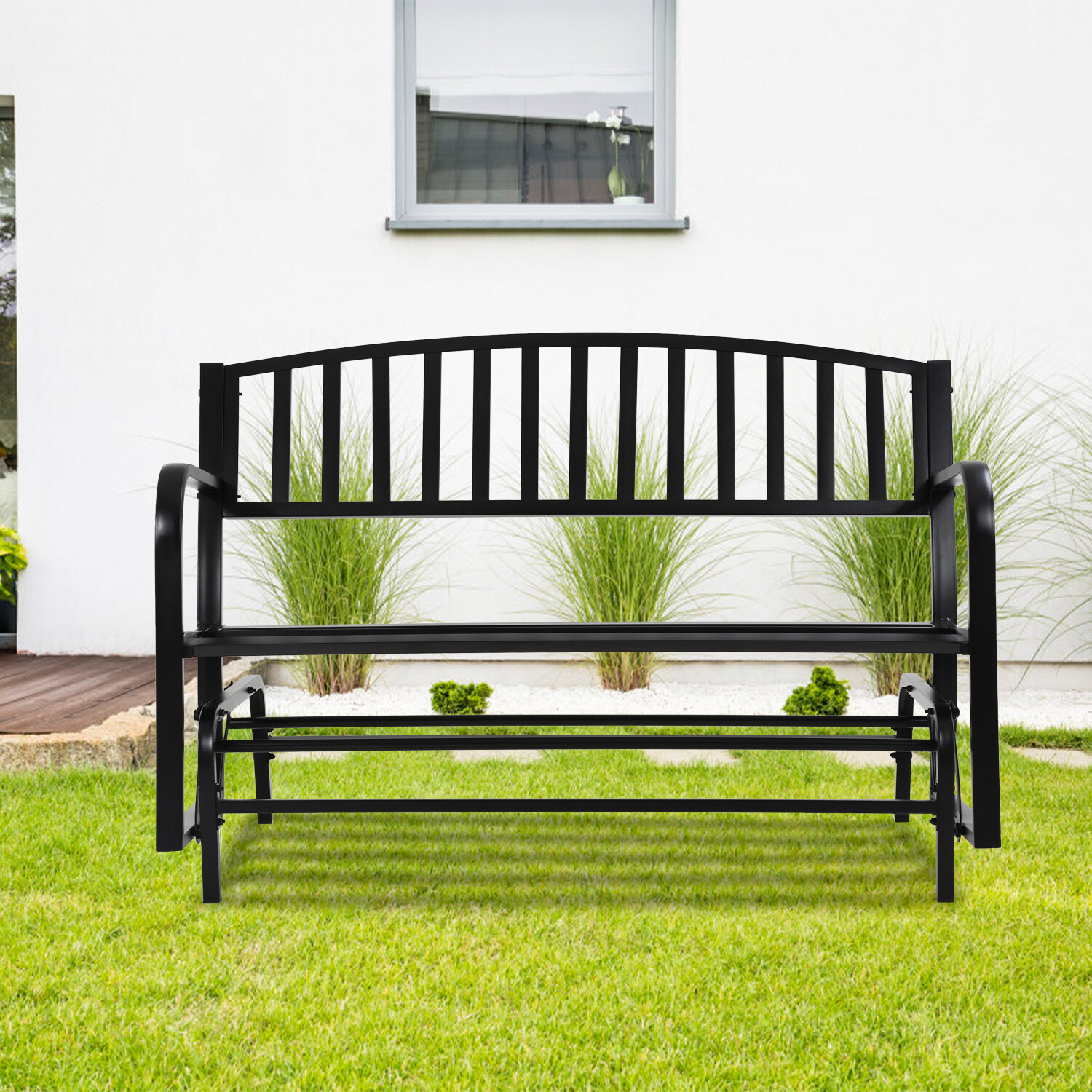Patio Glider Bench for Patio Outdoor Bench Metal Bench