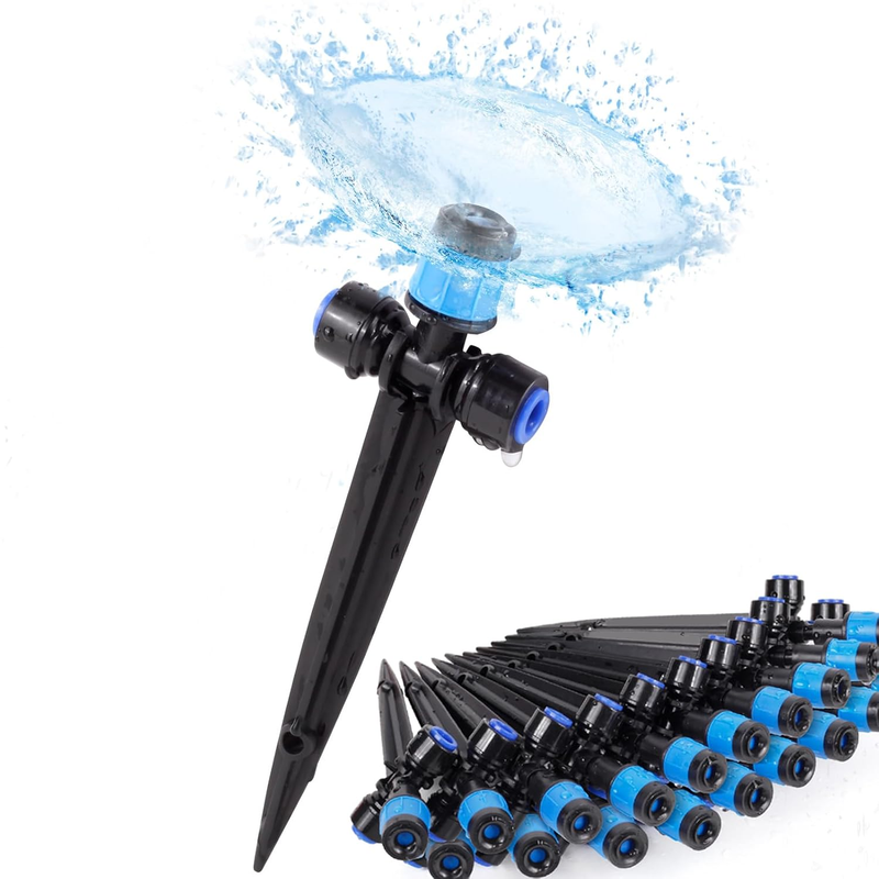 21PCS Adjustable Drip Irrigation Emitters Kit for 1/4 Tubing