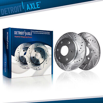 305mm Front DRILLED & SLOTTED Brake Rotors for Escalade Silverado Sierra 1500