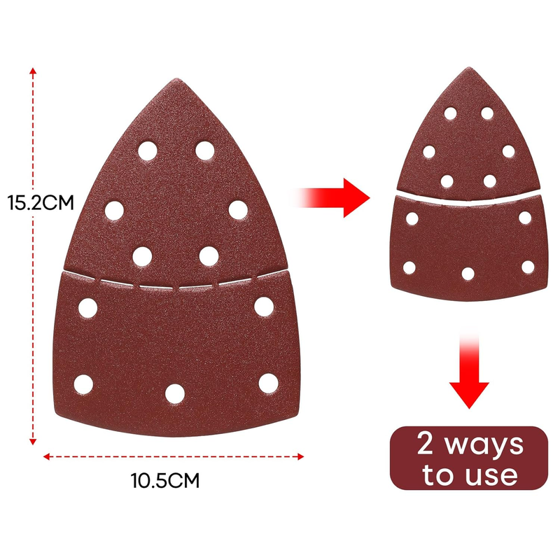 120-Piece Mouse Sander Pads, Detail Sander Sandpaper, Palm Sander Sandpaper, Ass
