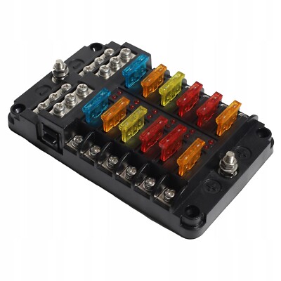 12 Way Blade Fuse Box Fuse Box Holder Standard Circuit Fuse Holder Box Block