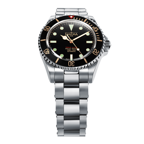 Pre-owned Davosa Ternos Sixties Gold Vintage Dive Automatic Swiss Made 40mm Watch 16152591
