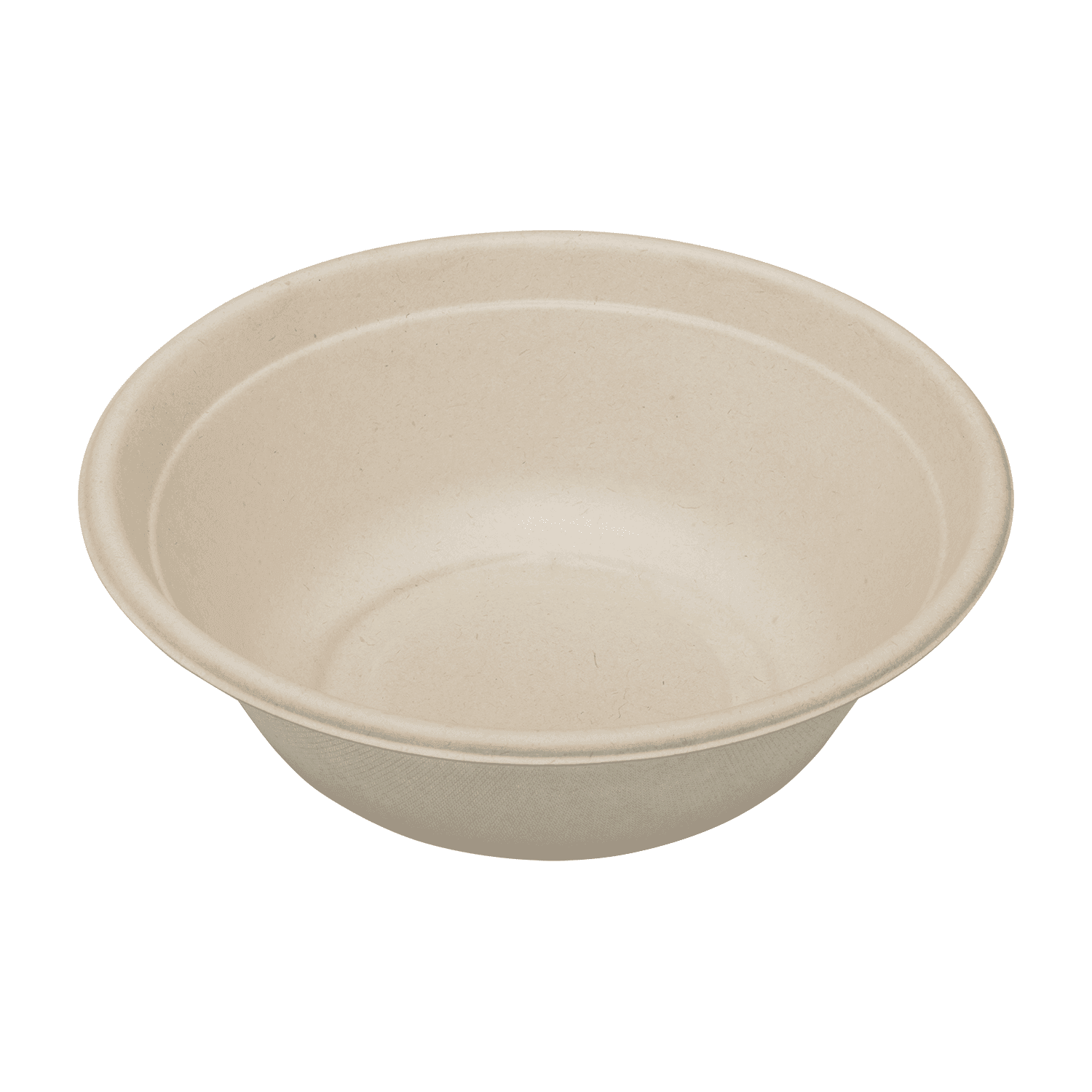 Karat Earth 40oz PFAS Free Bagasse Round Bowl, Natural - 500 pcs, KE-BBR40N-FF